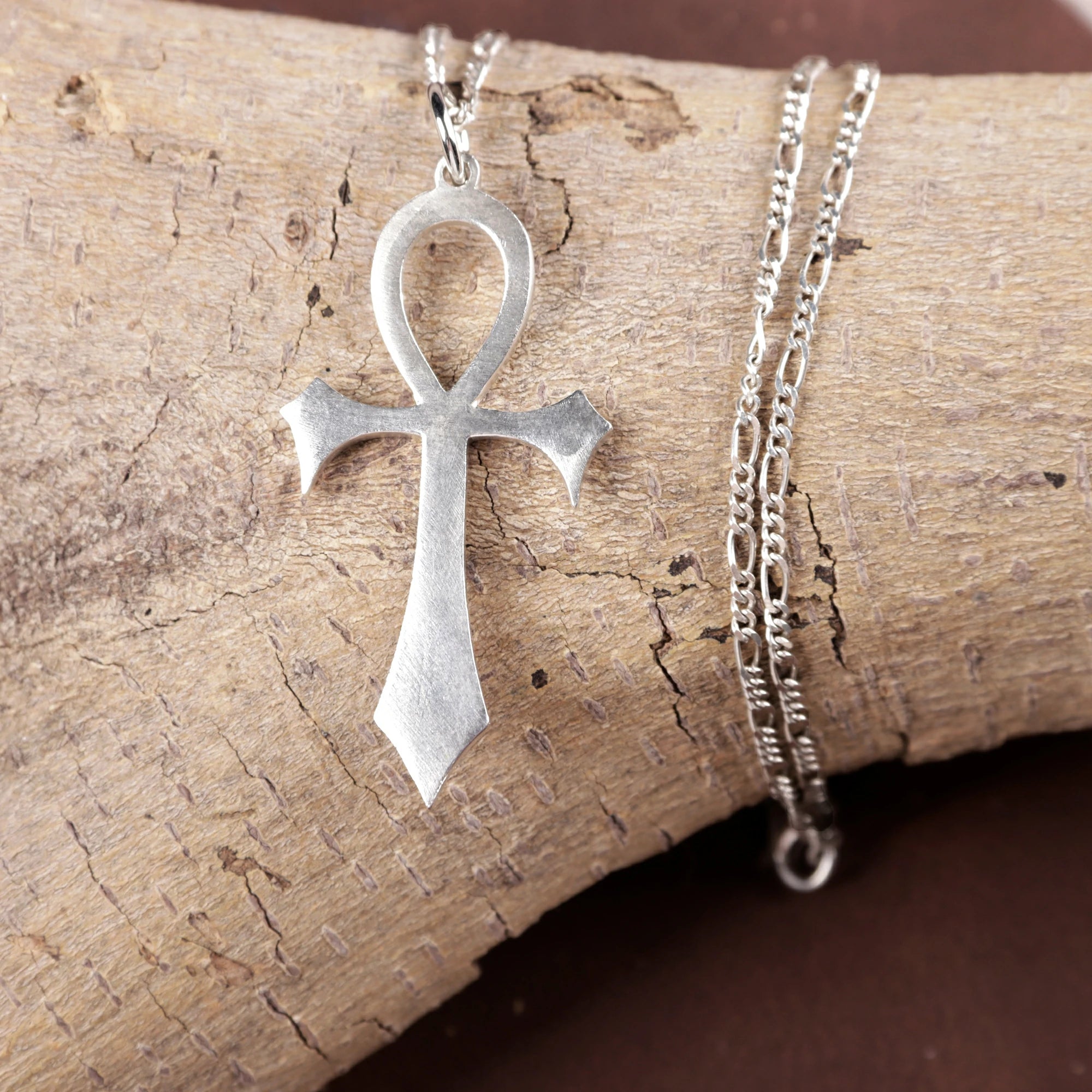 925 Sterling Silver Ankh Key of Life Durable Cross Pendant Faith Gift
