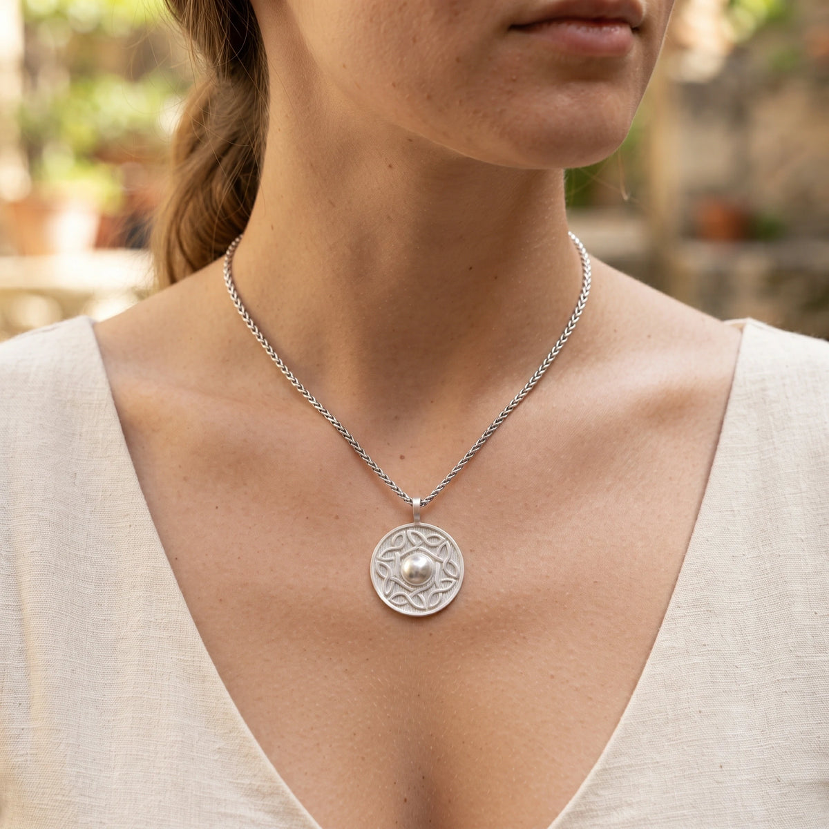925 Sterling Silver Viking Shield Pendant Offering Rugged Strength And Timeless Style