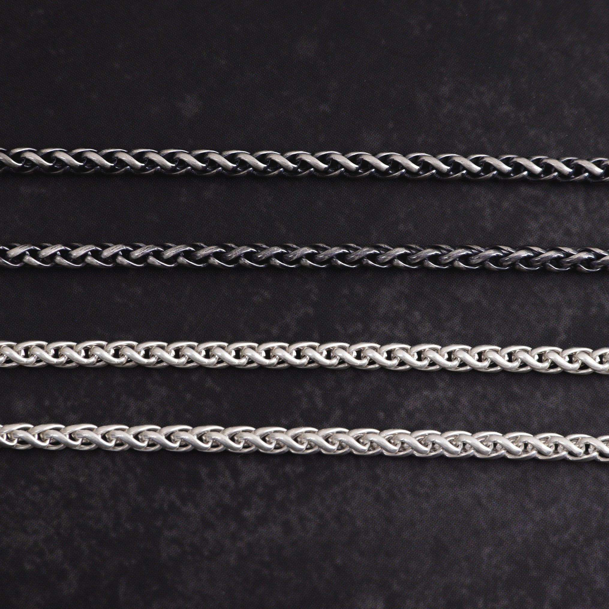 Men's 925 Sterling Silver Wheat Chain Necklace-Chunky Link