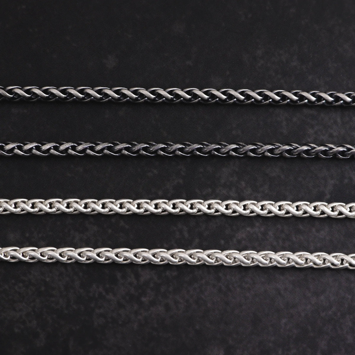 Men's 925 Sterling Silver Wheat Chain Necklace-Chunky Link