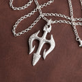 925 Sterling Silver Holy Trinity Trident Cross Pendant Shielding Your Heart In Divine Grace