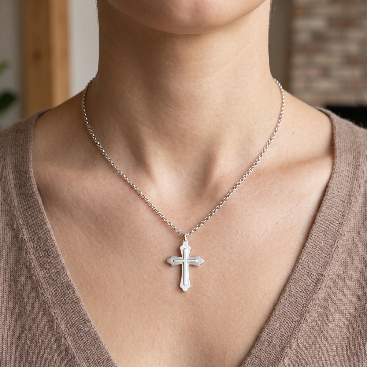 Custom 925 Sterling Silver Trinity Cross Pendant for Sacred Grace & Holy Salvation