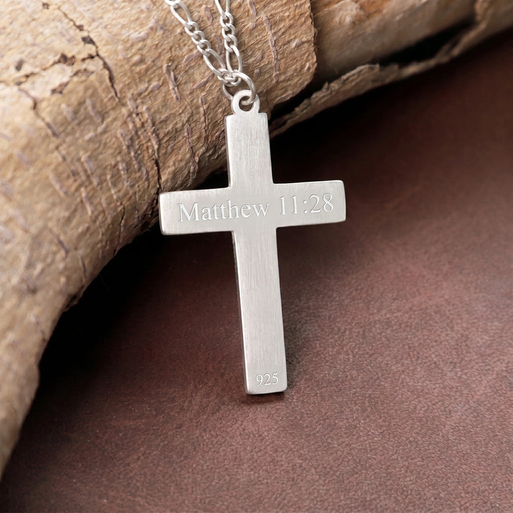 925 Sterling Silver Celtic Trinity Cross Durable Engravable Pendant Faith Gift
