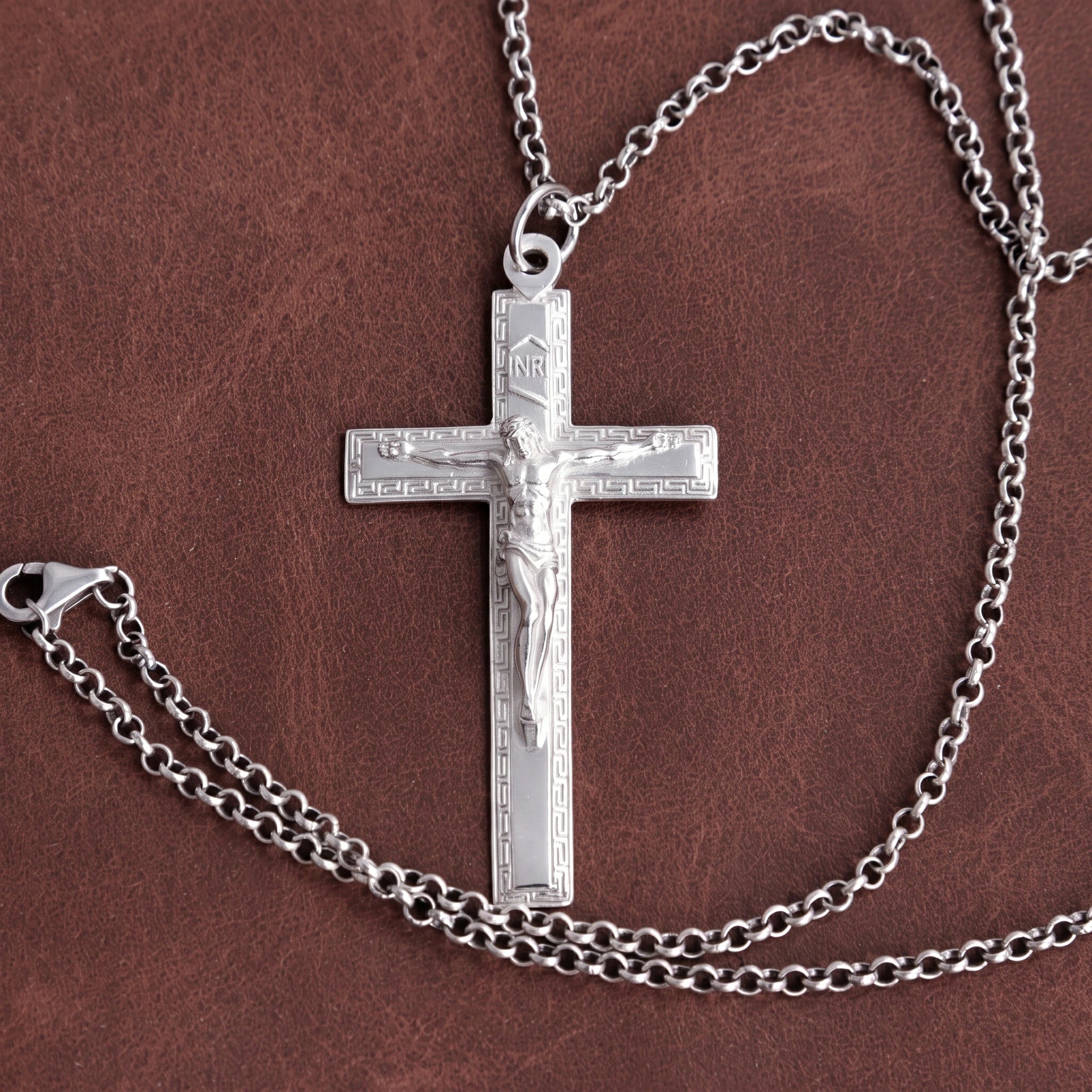 Custom 925 Sterling Silver Crucifix Necklace for Divine Salvation & Protection