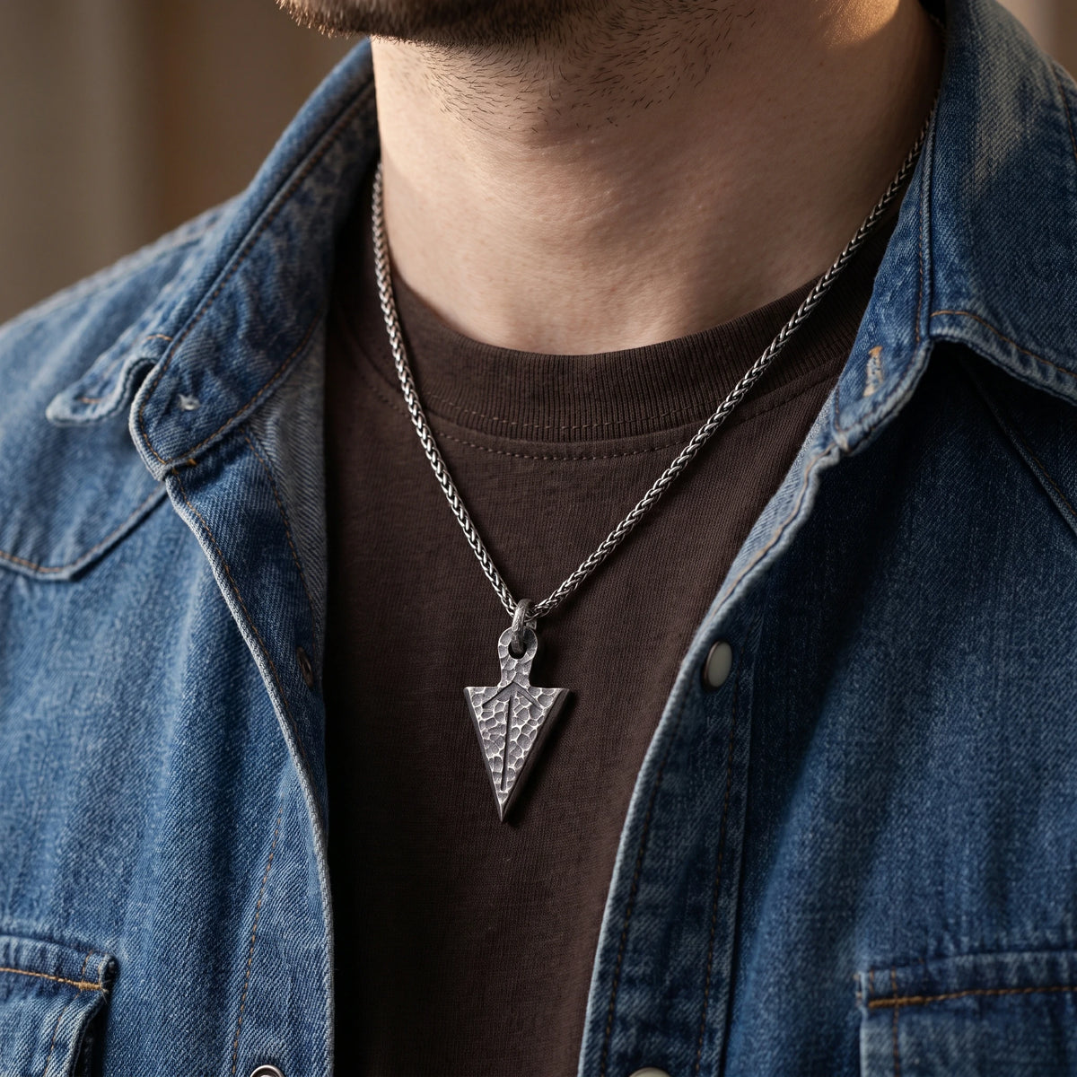 925 Sterling Silver Norse Arrowhead Pendant Channeling Raw Power And Focus