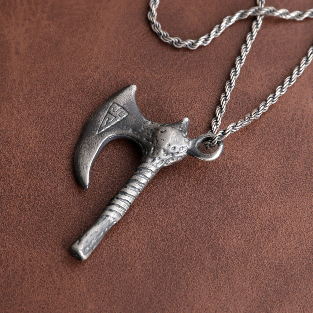 925 Sterling Silver Forged Viking Axe Pendant Delivering Rugged Edge And Fearless Power