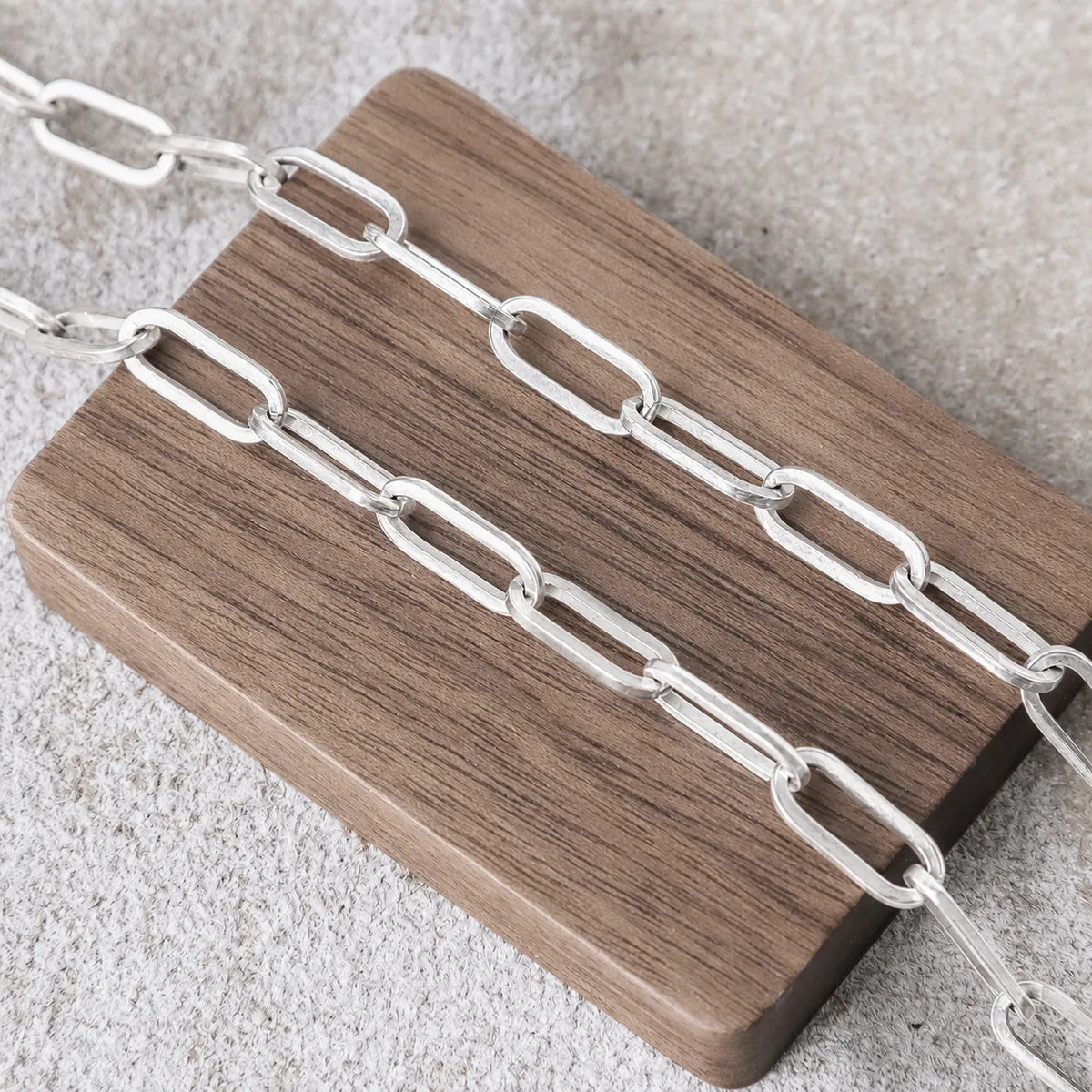 925 Sterling Silver 5mm Thick Paperclip Chain Necklace With Engraved Spring Clasp For Men Gift