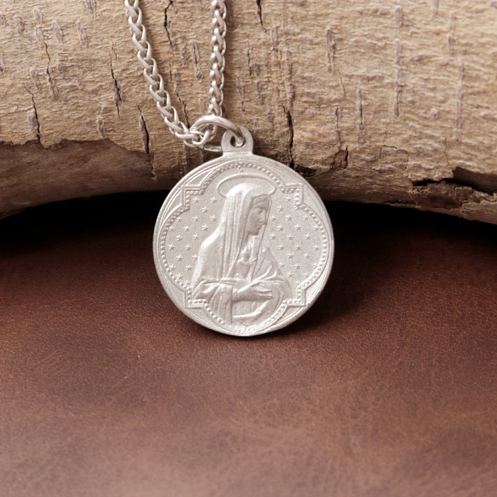 925 Sterling Silver Jesus & Virgin Mary Medal for Divine Blessing & Protection