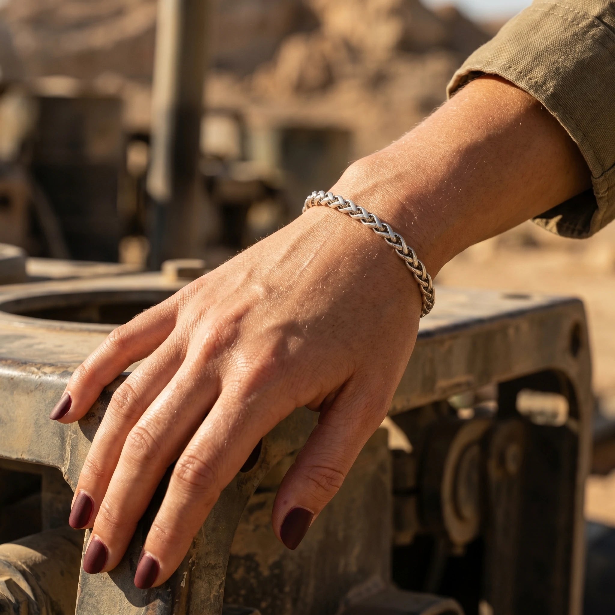 Classic Chopin Chain Bracelet, Solid 925 Sterling Silver Minimalist Wristband