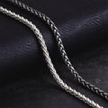Men's 925 Sterling Silver Wheat Chain Necklace-Chunky Link