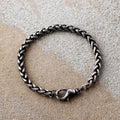 Classic Franco Wheat Chain Bracelet, Solid 925 Sterling Silver Minimalist Spiga Link Wristband